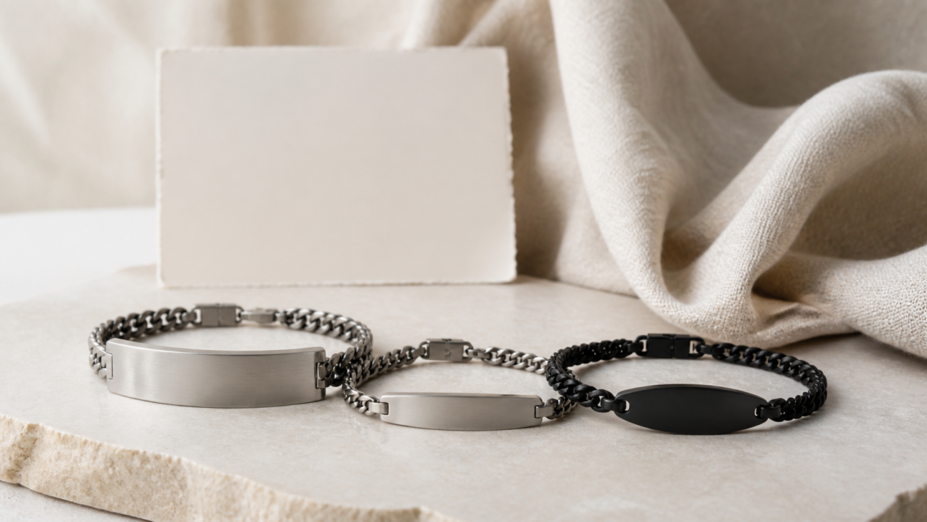 Titan-Armbänder mit Gravur